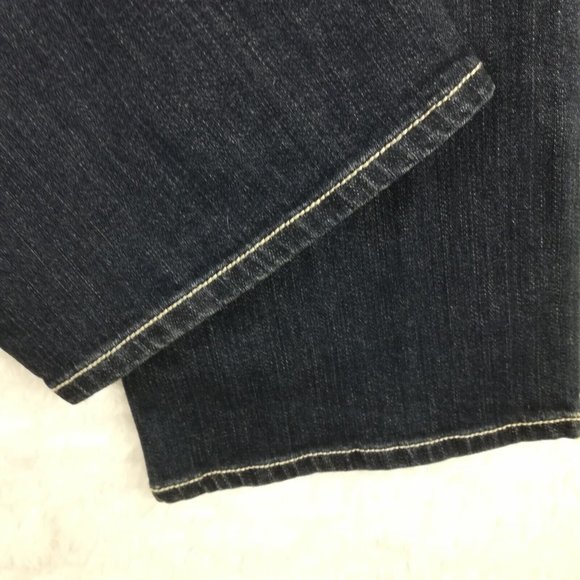 D9 District 9 Womens Jeans Turner Curvy Boot Blue Denim Jeweled Dark Wash 30 New - Picture 6 of 16